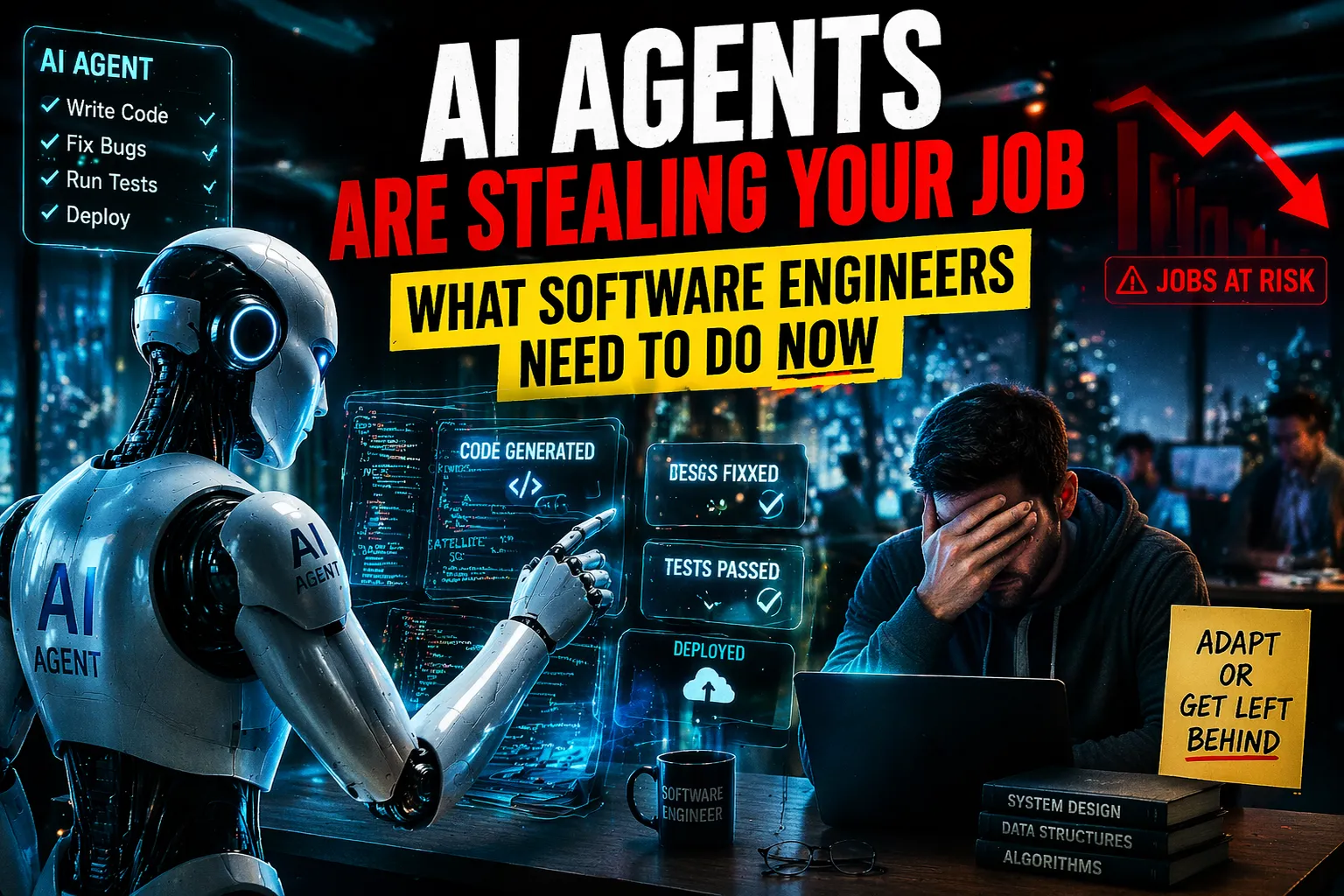 AI Robot taking over software developer job