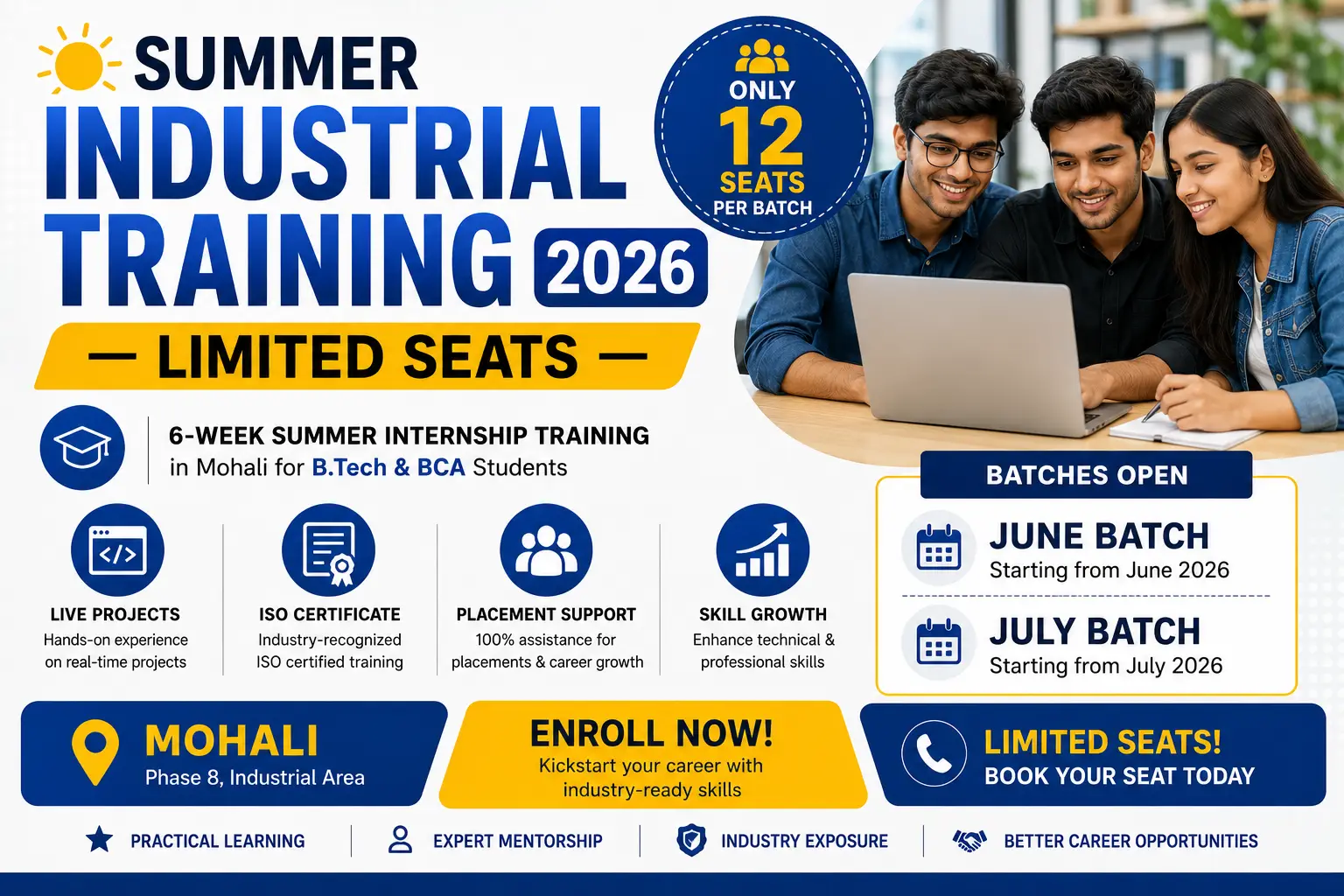 Summer Industrial Training in Mohali 2026 