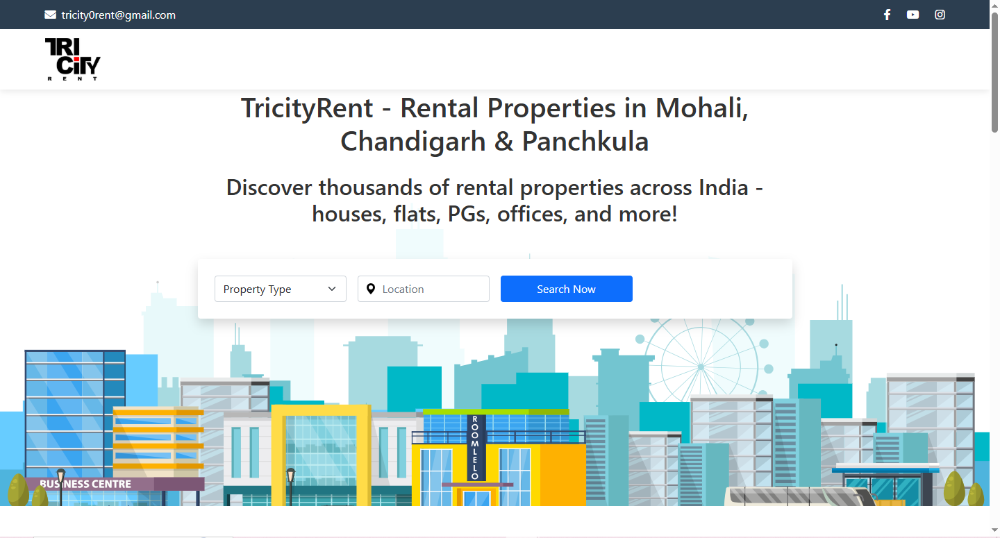 TricityRent Properties Website